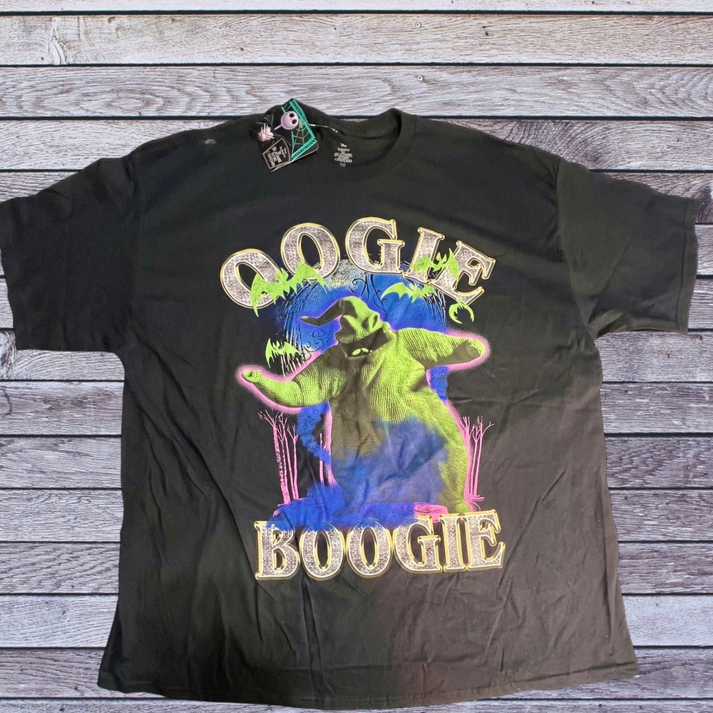 Disney XXL Oogie Boogie T-Shirt Men Black New NWT Nightmare Before Christmas Tee